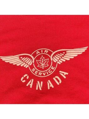 RED CANOE AIR SERVICE CANADA T-Shirt Men's Small RED 🍁